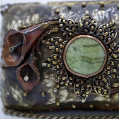 Brutalist Mixed Metal Artisan Handbag ca 1970s