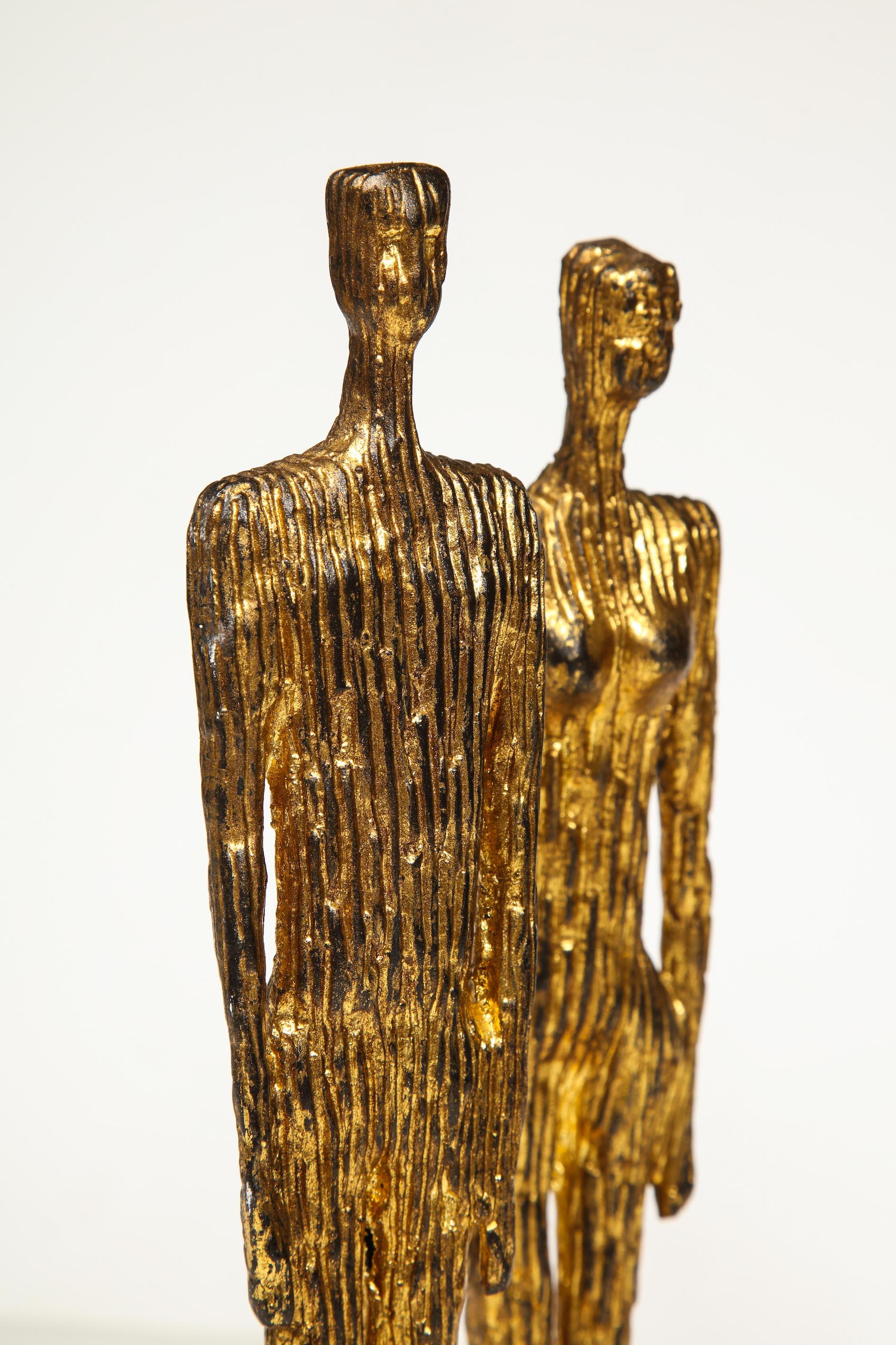 Brutalist Mixed Metal Figurative Sculpture In Good Condition In New York, NY