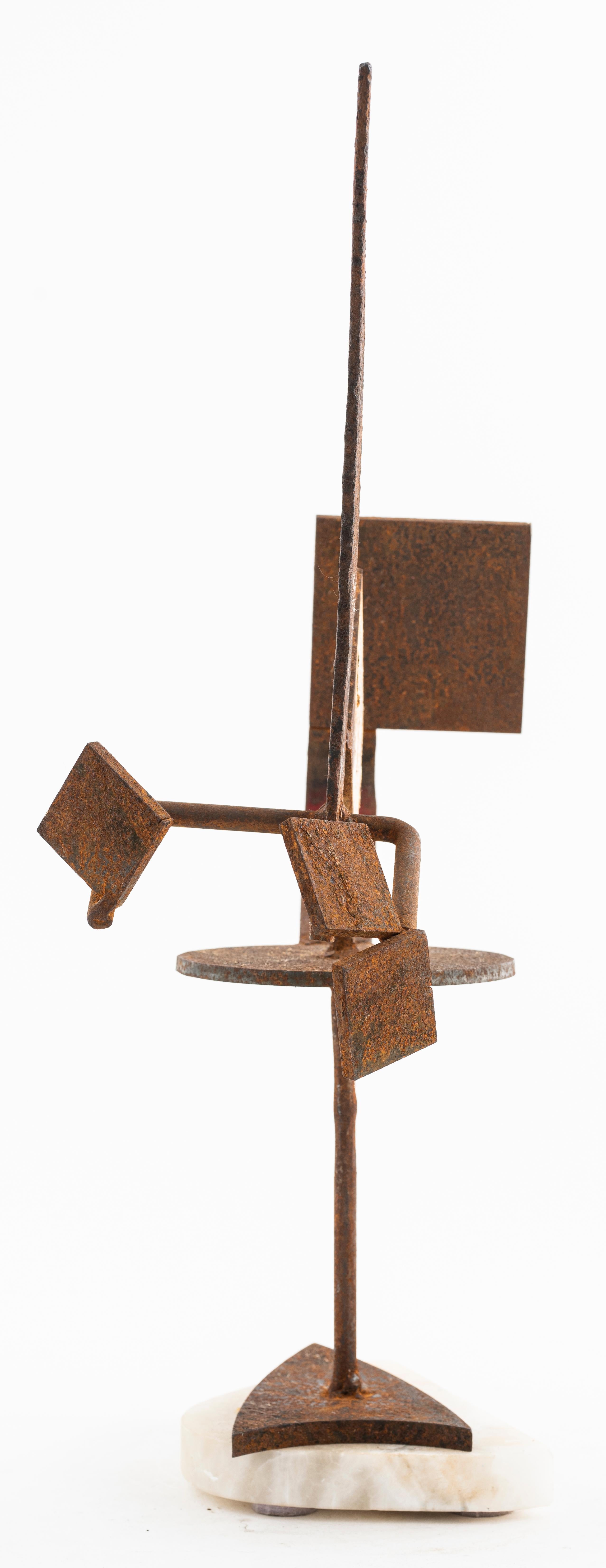 Brutalist Modern Abstract Metal Sculpture In Good Condition For Sale In New York, NY