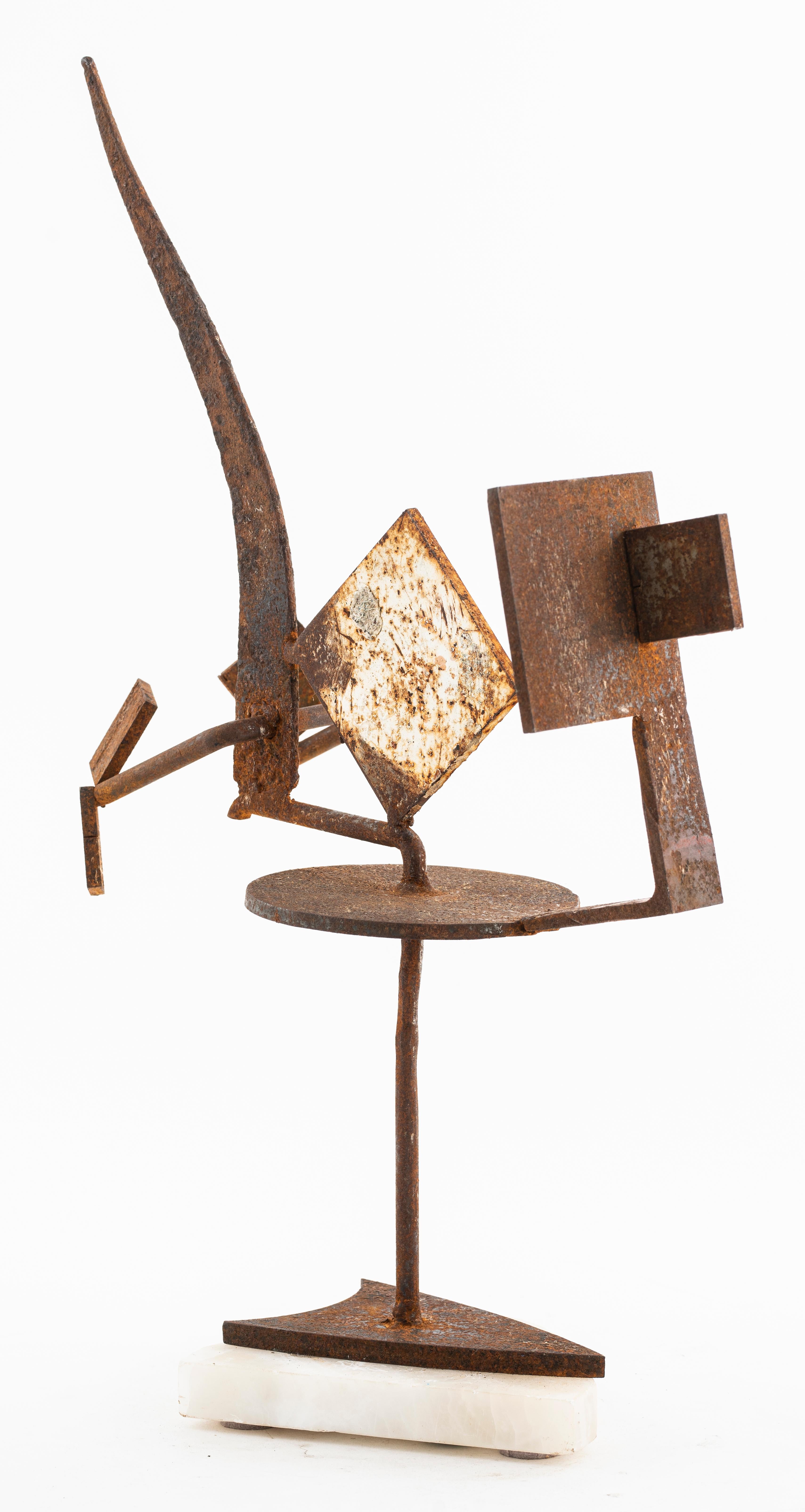 Brutalist Modern Abstract Metal Sculpture For Sale 1