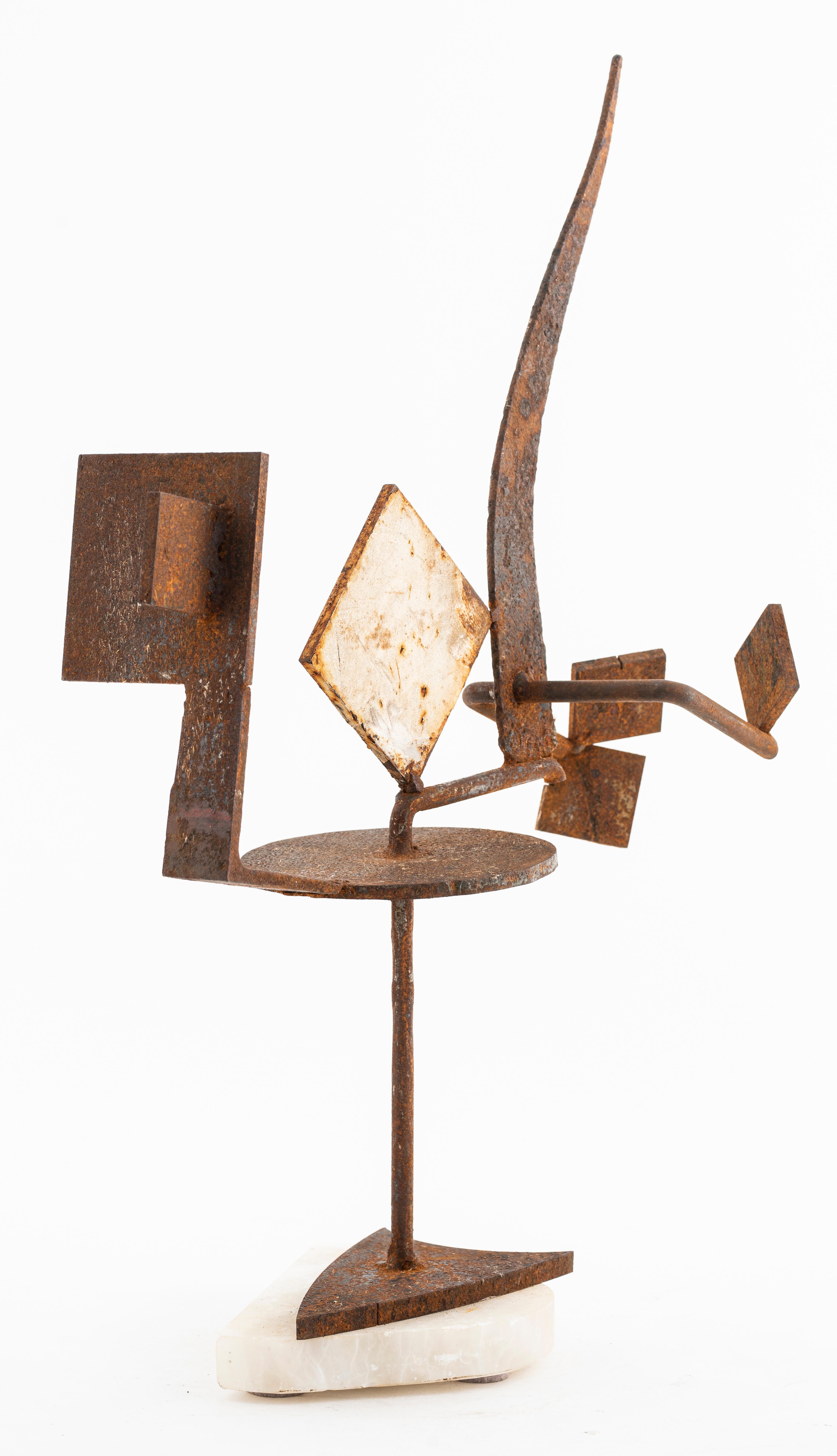 Sculpture métallique abstraite moderne brutaliste en vente 1