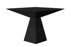 Brutalist Modern Black Lacquered Dining Table Desfase