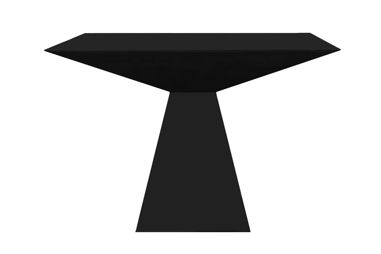 Contemporary Brutalist Modern Blue Lacquered Dining Table Desfase For Sale