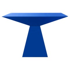 Brutalist Modern Blue Lacquered Dining Table Desfase