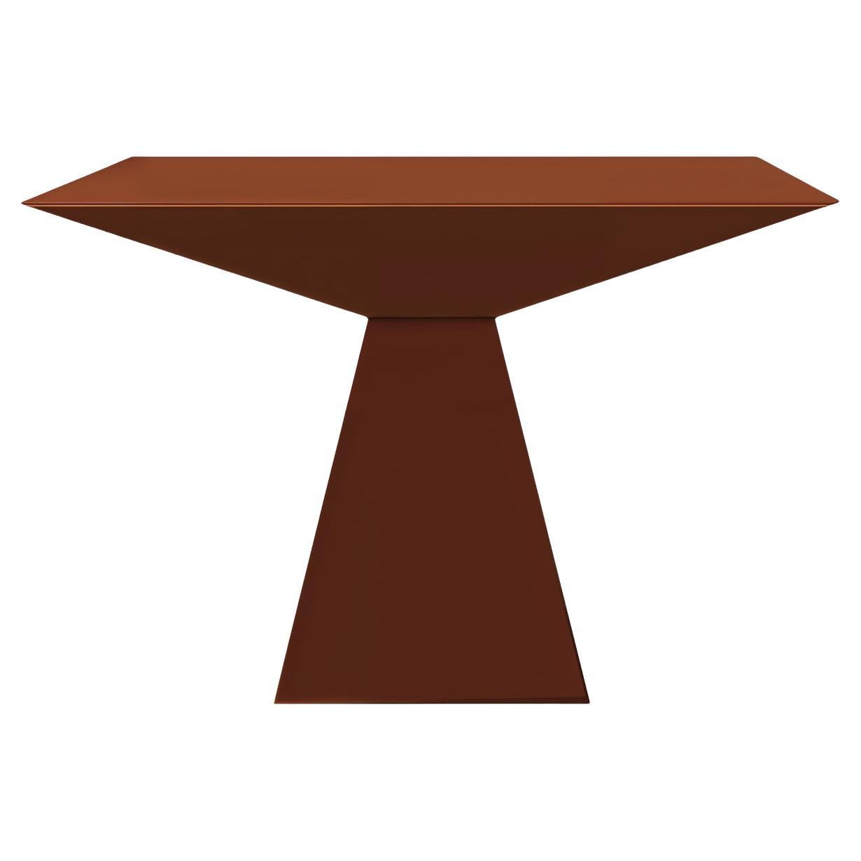 Brutalist Modern Brown Lacquered Dining Table Desfase