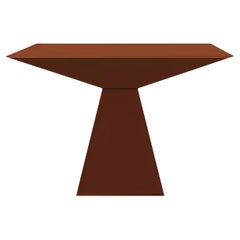 Table de salle à manger Brutalist Modern Brown Lacquered Desfase