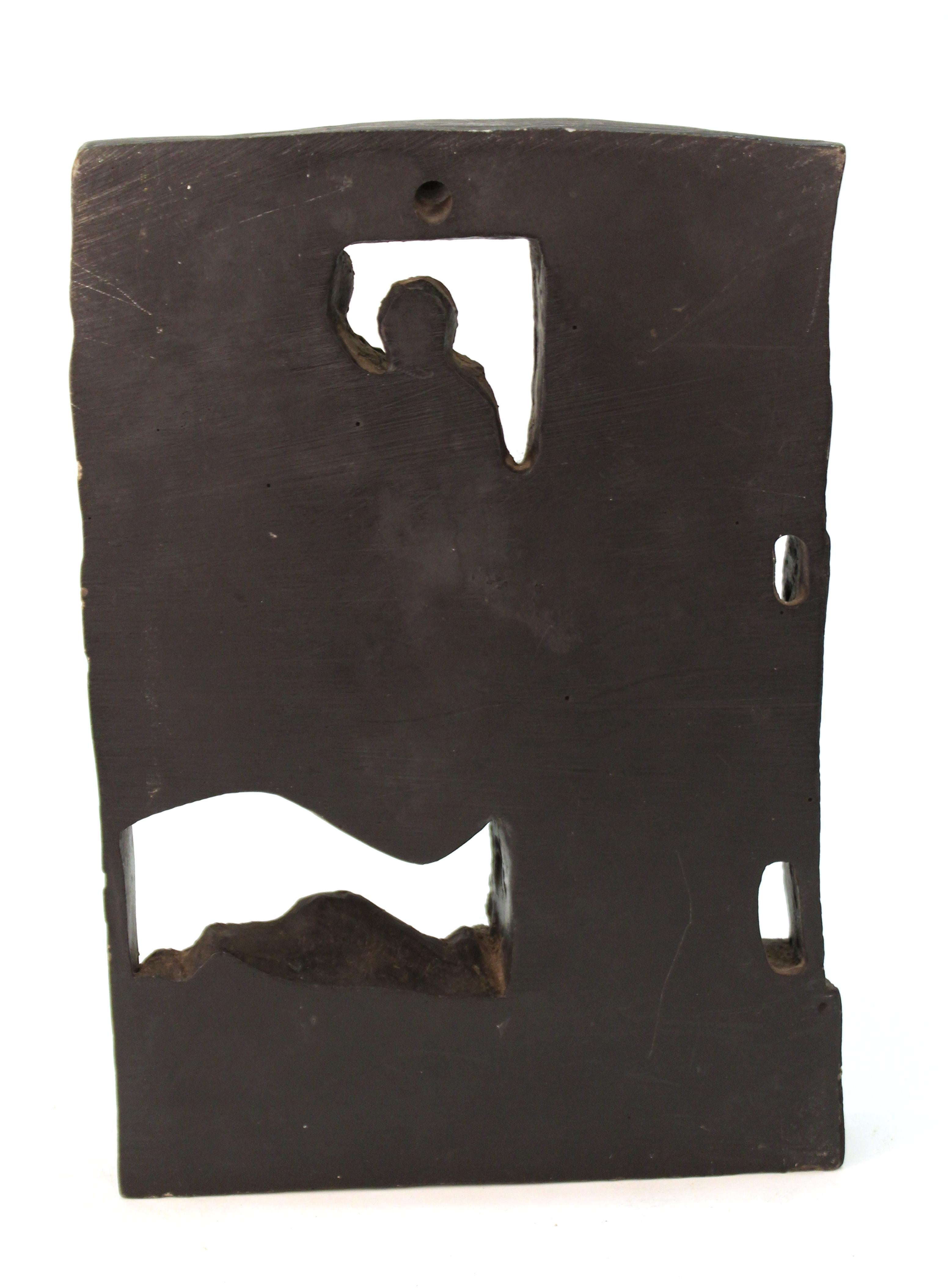 Moderne figurative Gips-Skulptur des Brutalismus (Mitte des 20. Jahrhunderts)