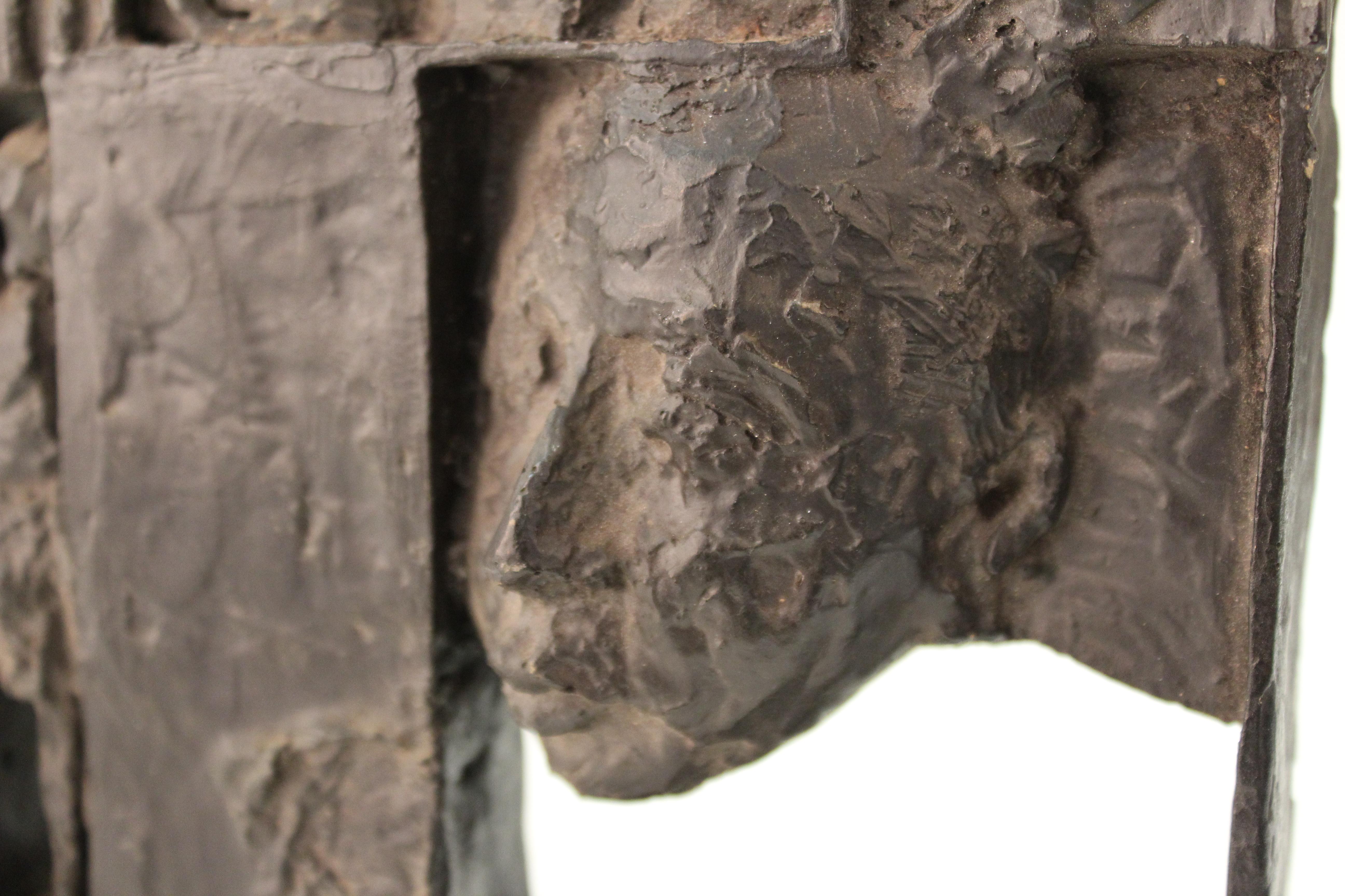 Moderne figurative Gips-Skulptur des Brutalismus 3