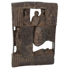 Moderne figurative Gips-Skulptur des Brutalismus