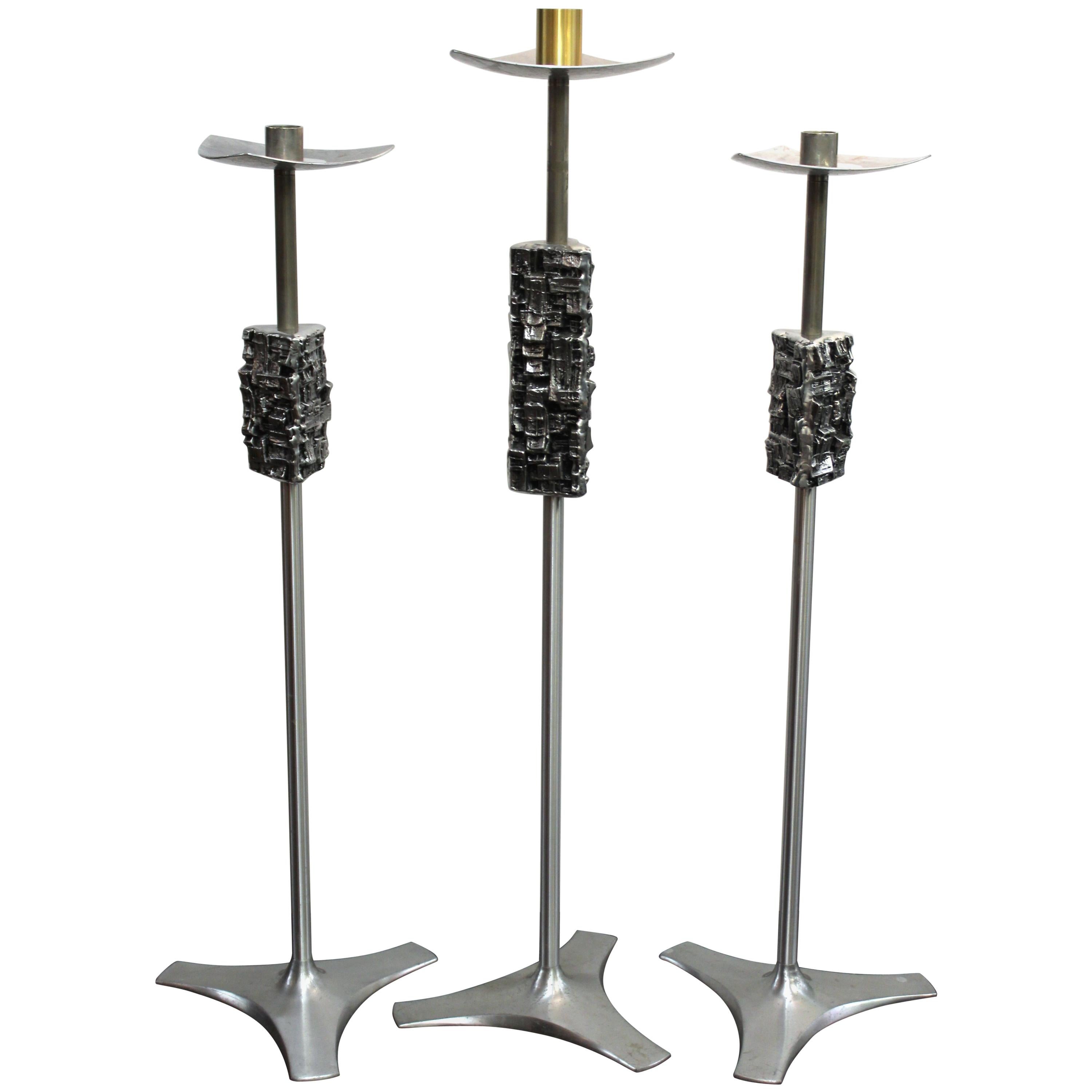 Brutalist Modern Liturgical Candelabras