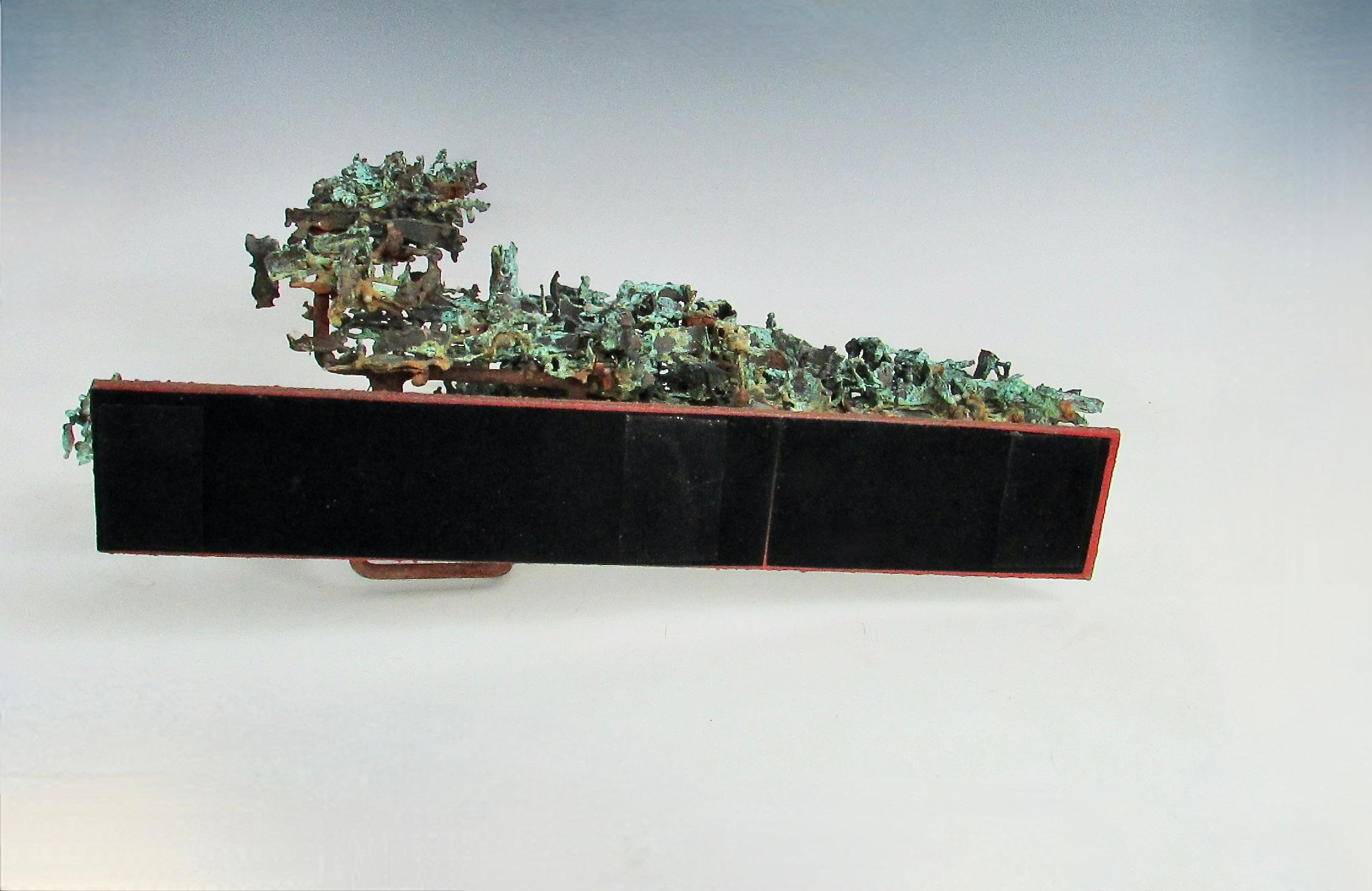 Brutalist modern Marcello Fantoni copper on welded steel  sculpture For Sale 7