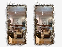 Brutalist Modern, Metal, Gilt Iron, Monumental Wall Mirrors, 21st C.