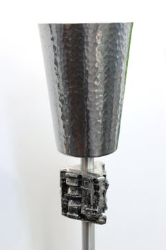 Brutalist Modern Pair of Liturgical Incense Burners or Torchieres