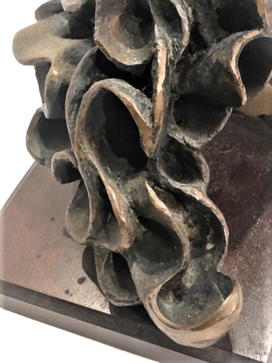 Brutalist Modernism, Raymond Rocklin, Abstract Bronze Composition, 1969 For Sale 3