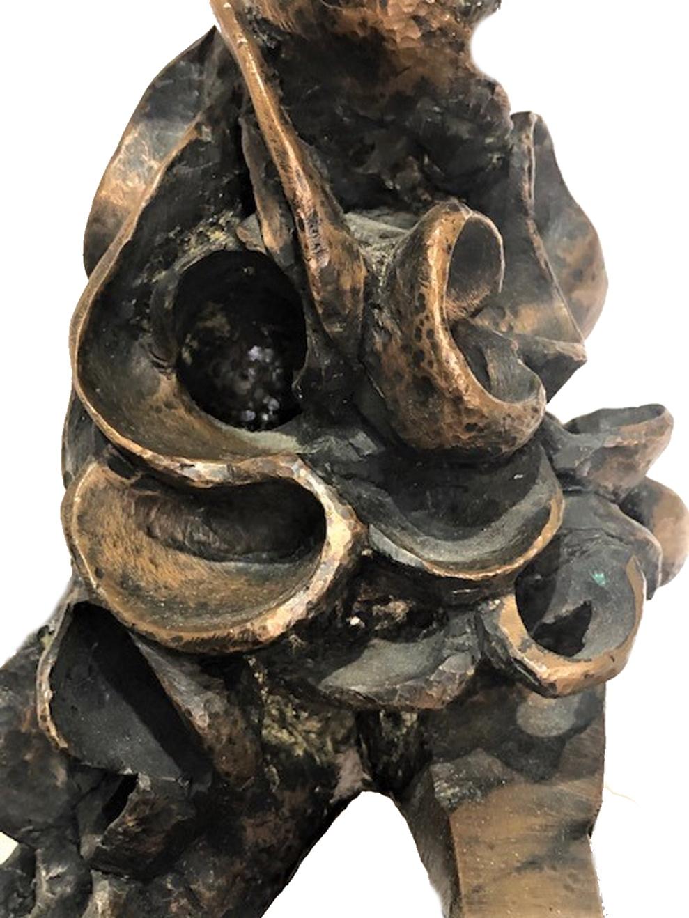 Brutalist Modernism, Raymond Rocklin, Abstract Bronze Composition, 1969 For Sale 4