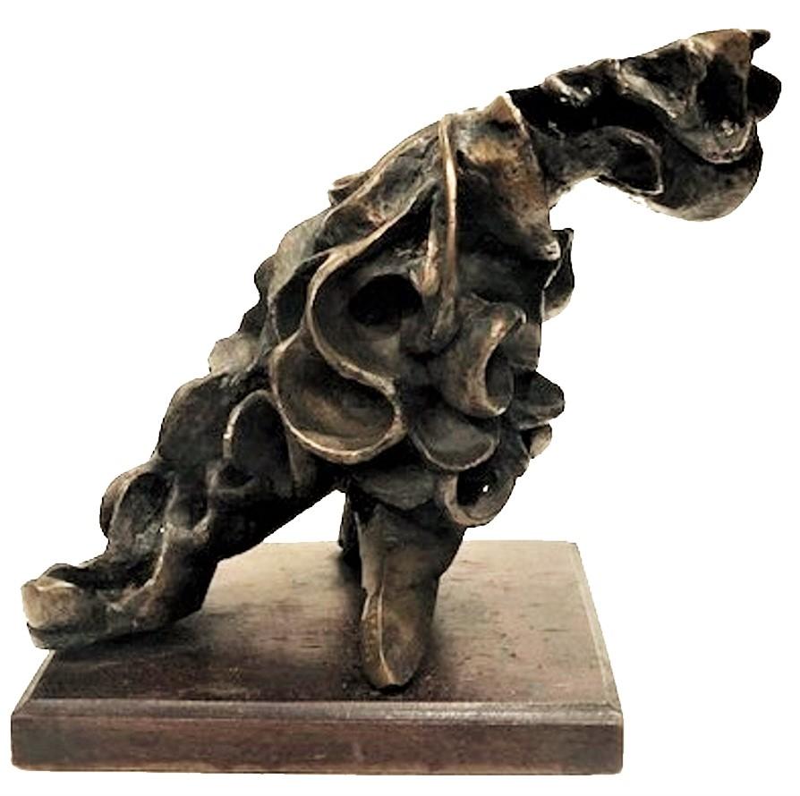 Abstrakte Bronzekomposition des Brutalismus, Raymond Rocklin, 1969 (Gegossen) im Angebot