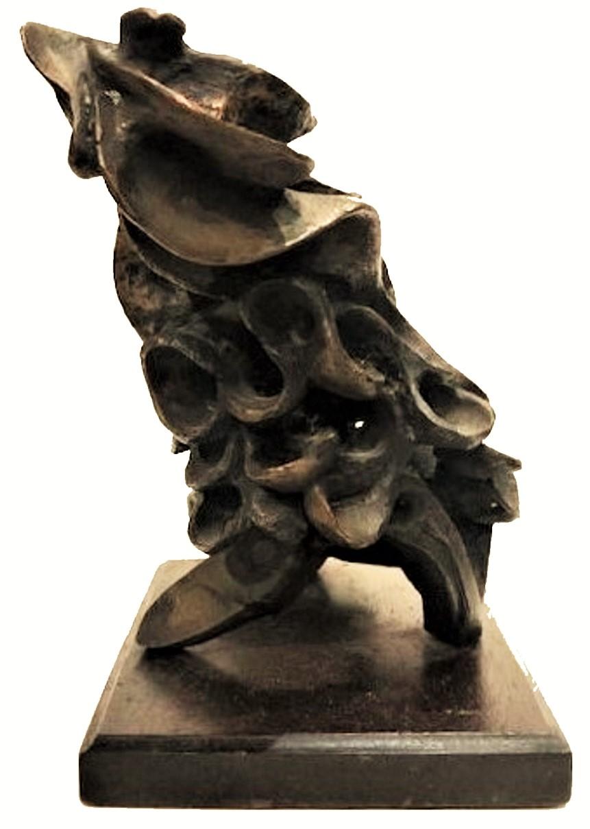 Abstrakte Bronzekomposition des Brutalismus, Raymond Rocklin, 1969 (Mitte des 20. Jahrhunderts) im Angebot