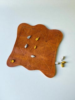 Brutalist Morpion Game by Art3, Brass & Aluminum, Spain, 1980s