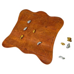 Brutalist Morpion Game by Art3, Brass & Aluminum, Spain, 1980s