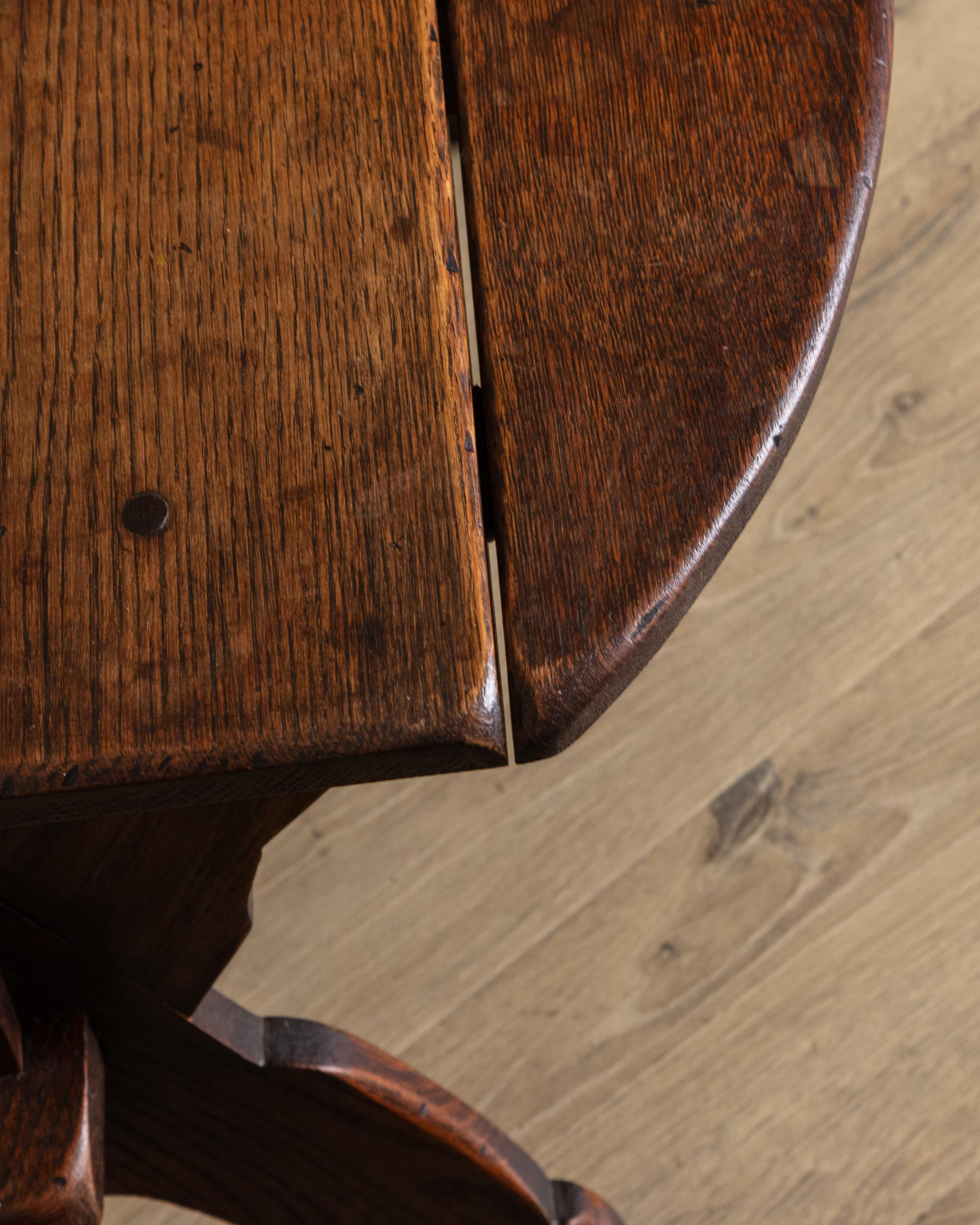Table d'appoint brutaliste à abattant Mortis & Tenon, France, années 1940 en vente 1