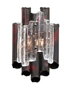 Brutalist Murano Glass Sconces