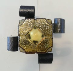 Brutalist Murano Sconce, 3 Available