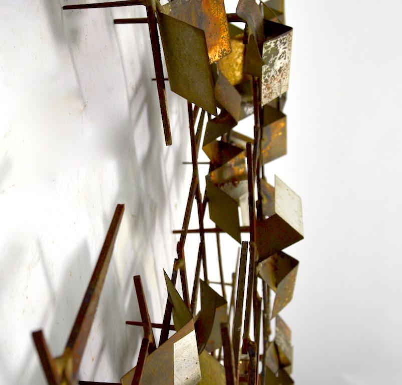 20th Century Brutalist Nail and Mixed Metal Wall Mount Sculpture Attributed to Marc Weinstein