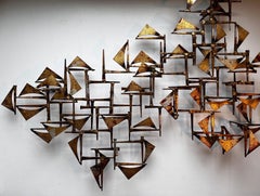 Brutalist "Nail Art" Wall Sculpture by Marc Weinstein, c. 1970's