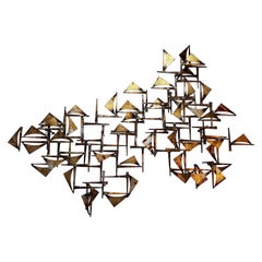 Brutalist "Nail Art" Wall Sculpture by Marc Weinstein, c. 1970's