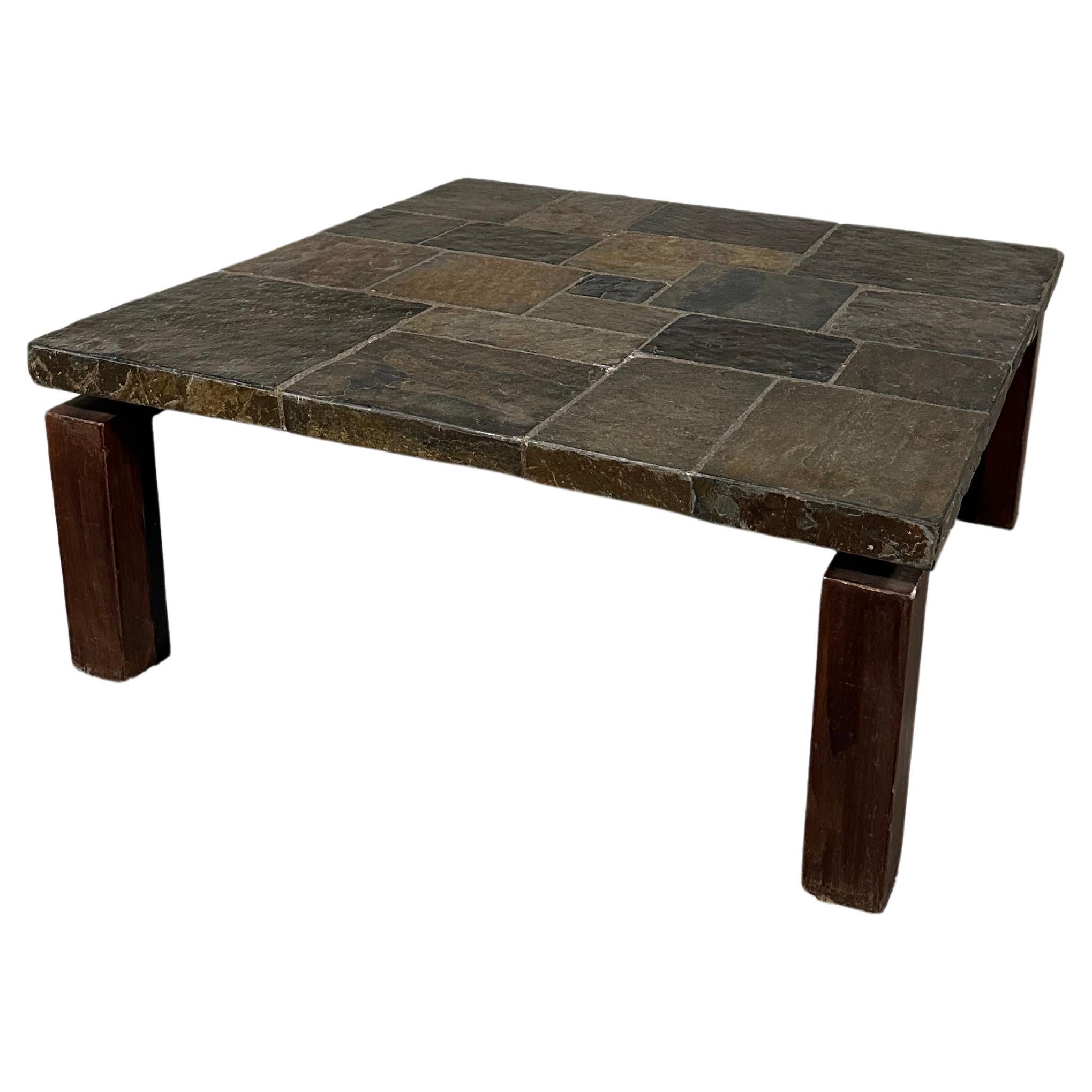 Brutalist Natural Stone Coffee Table For Sale