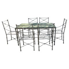 Brutalist Neo Classical Garden Patio Dining Set in the style of Giacometti