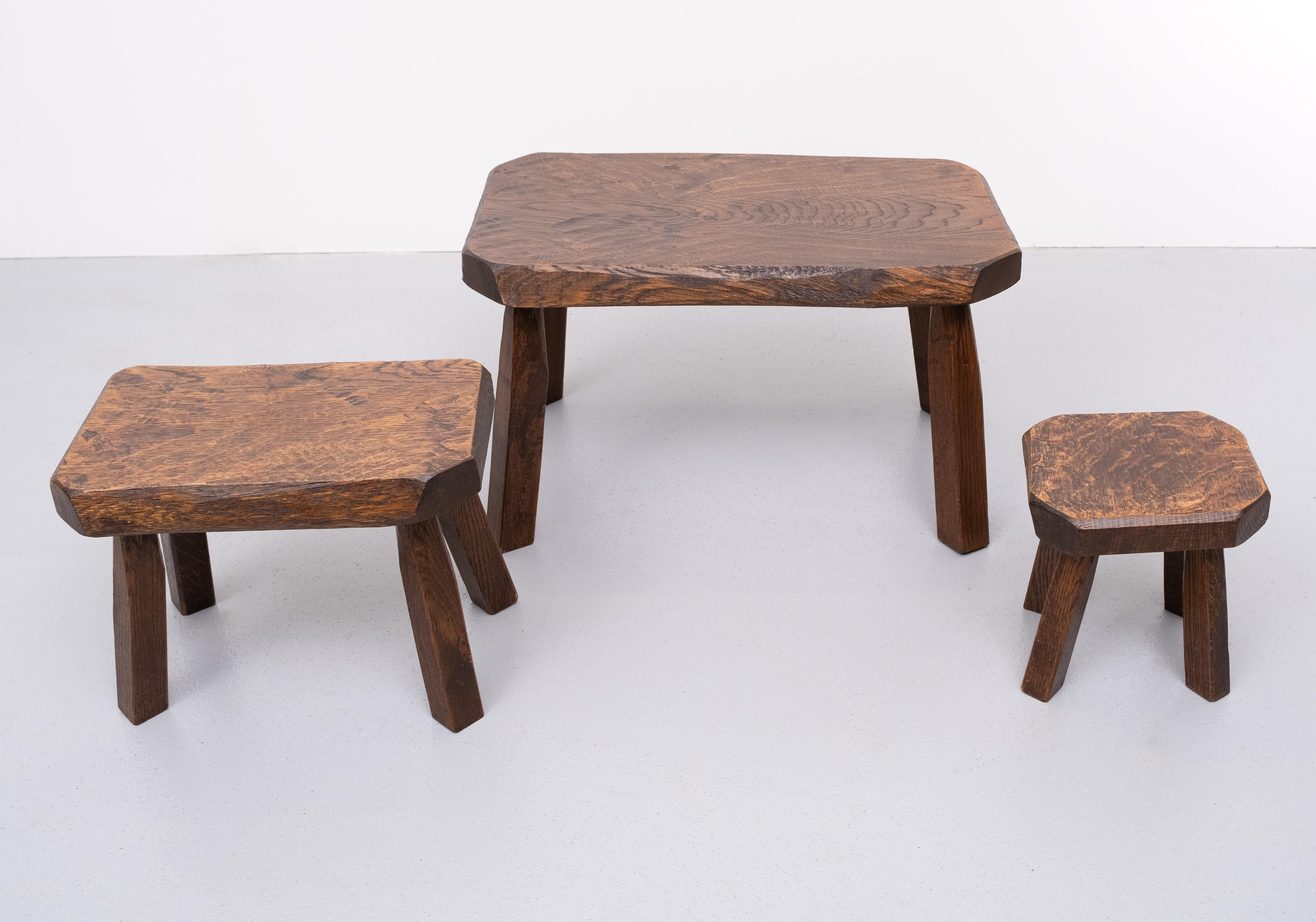 Brutalist Nesting Tables Holland 1960s In Good Condition In Den Haag, NL