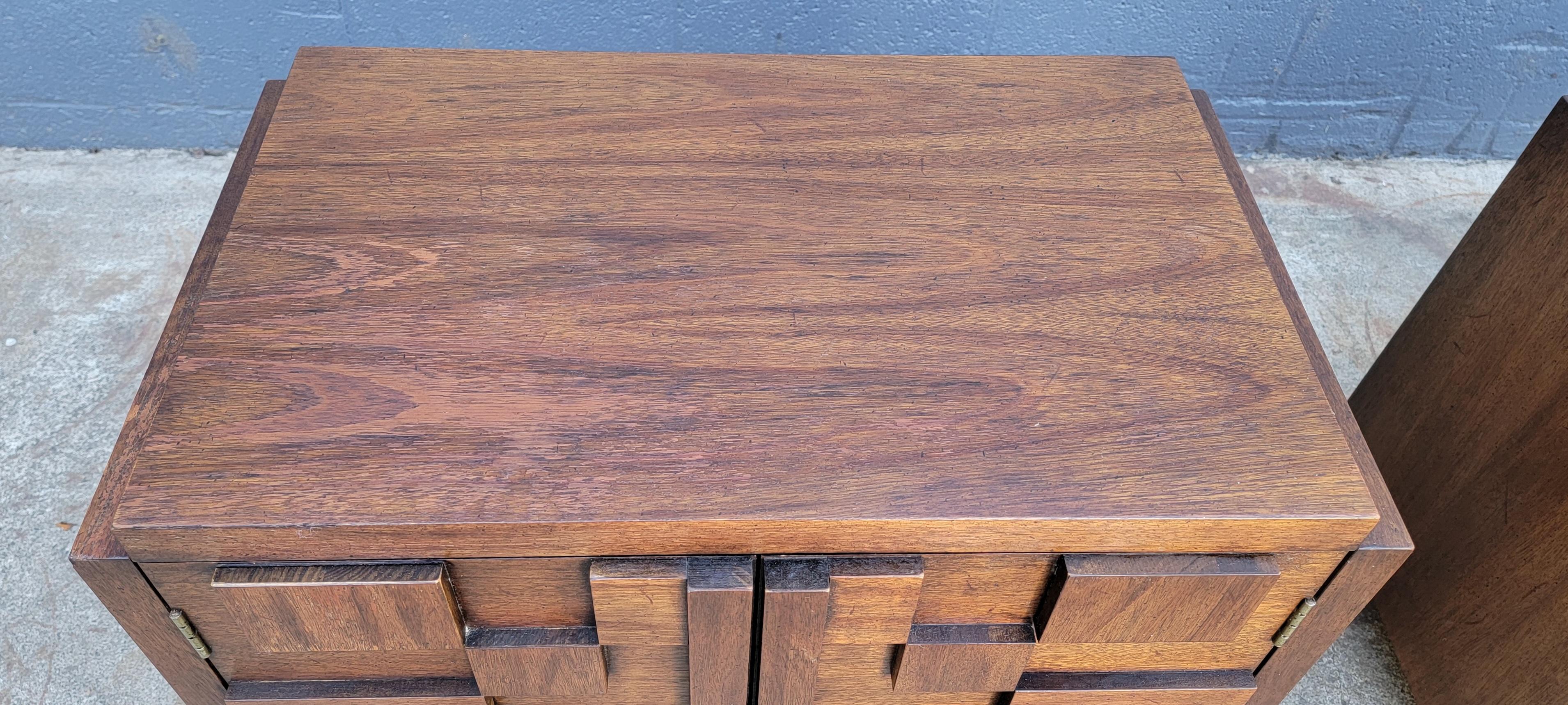 Brutalist Nightstands by Lane Furniture 