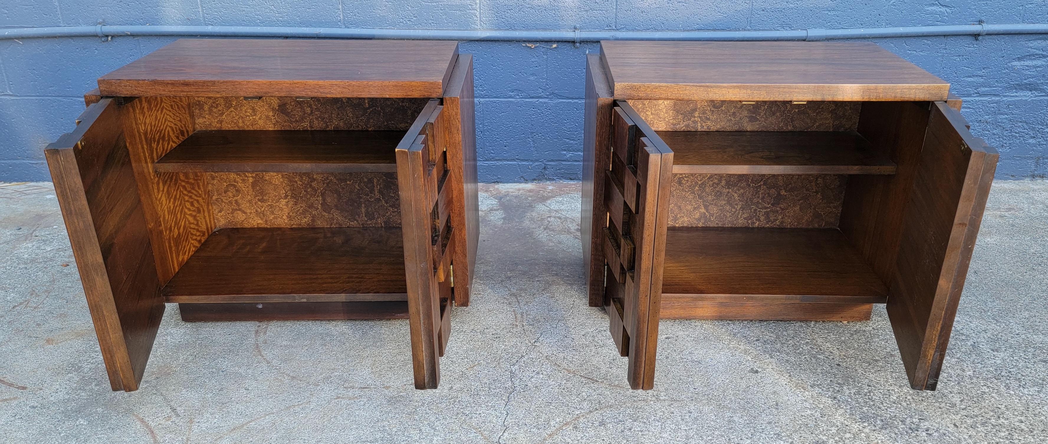 Brutalist Nightstands by Lane Furniture 