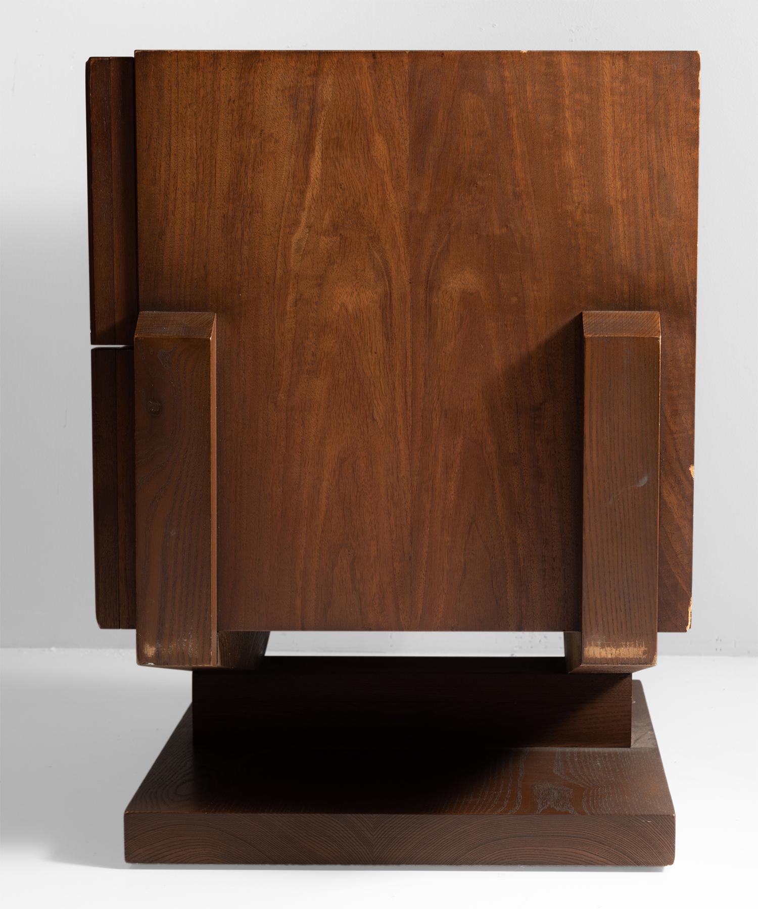 20th Century Brutalist Nightstands