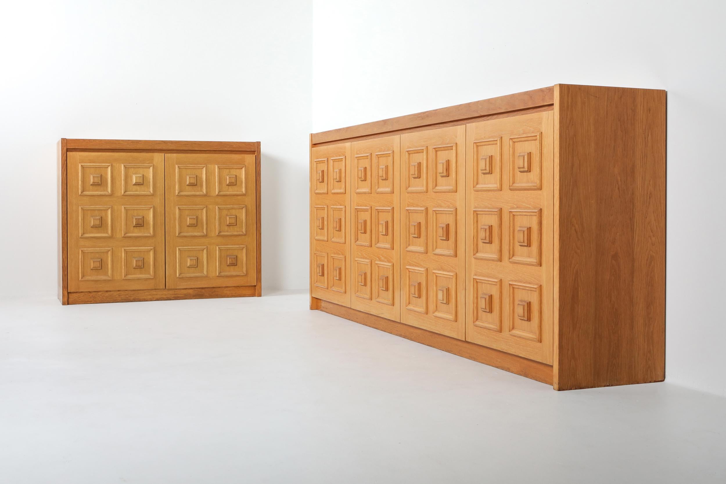 Brutalist Oak Bar Cabinet by De Coene 5