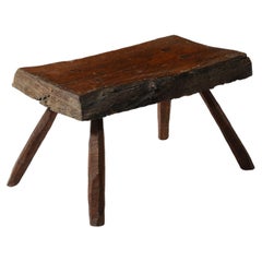 Brutalist Oak Bench, France 1950's