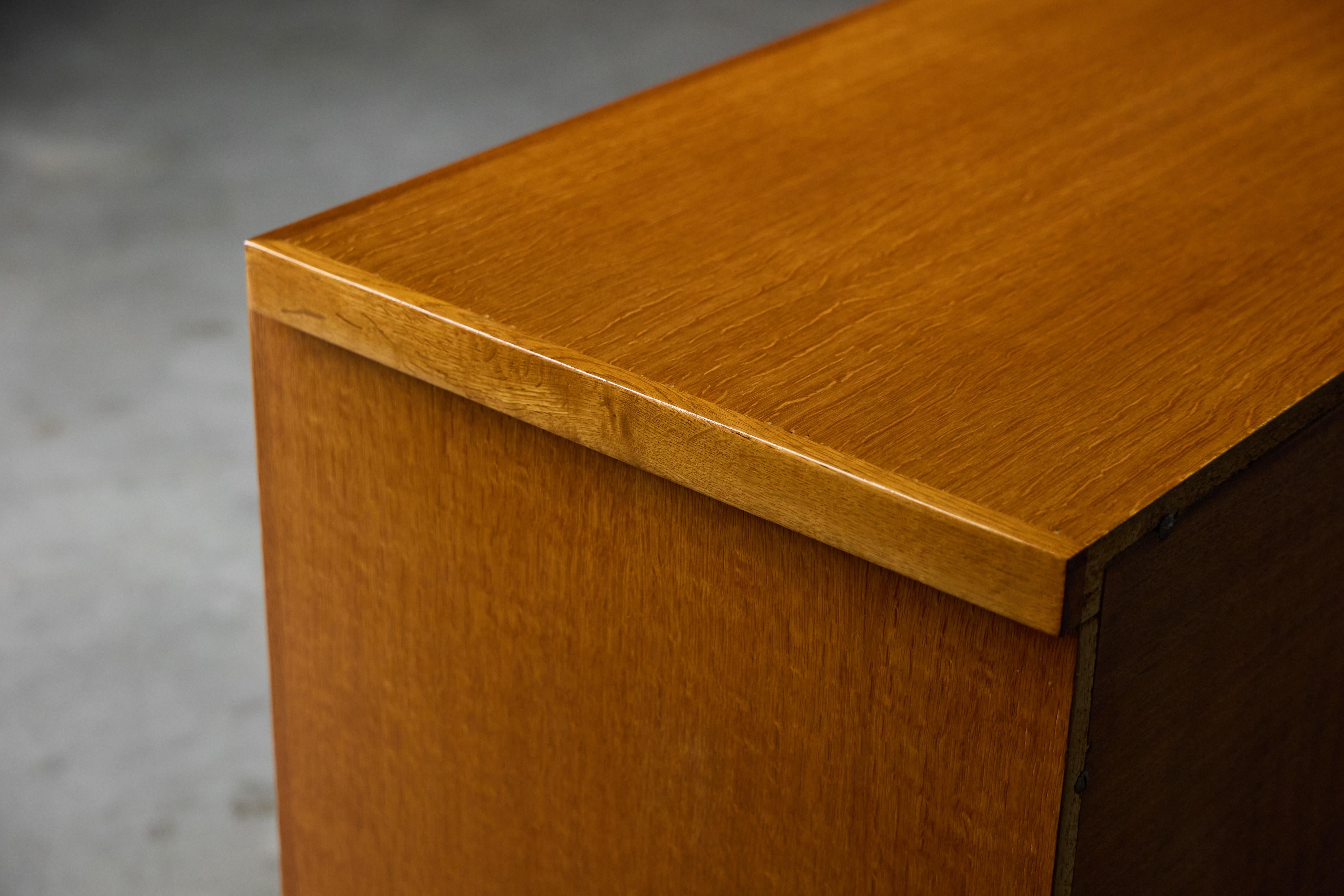 Brutalist Oak Buffet, Belgium, 1960s For Sale 1