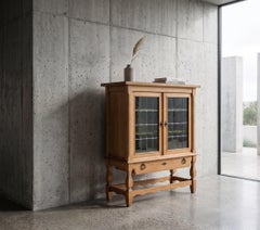 Brutalist Oak Cabinet Attributed to Henning Kjærnulf, Denmark, 1960s