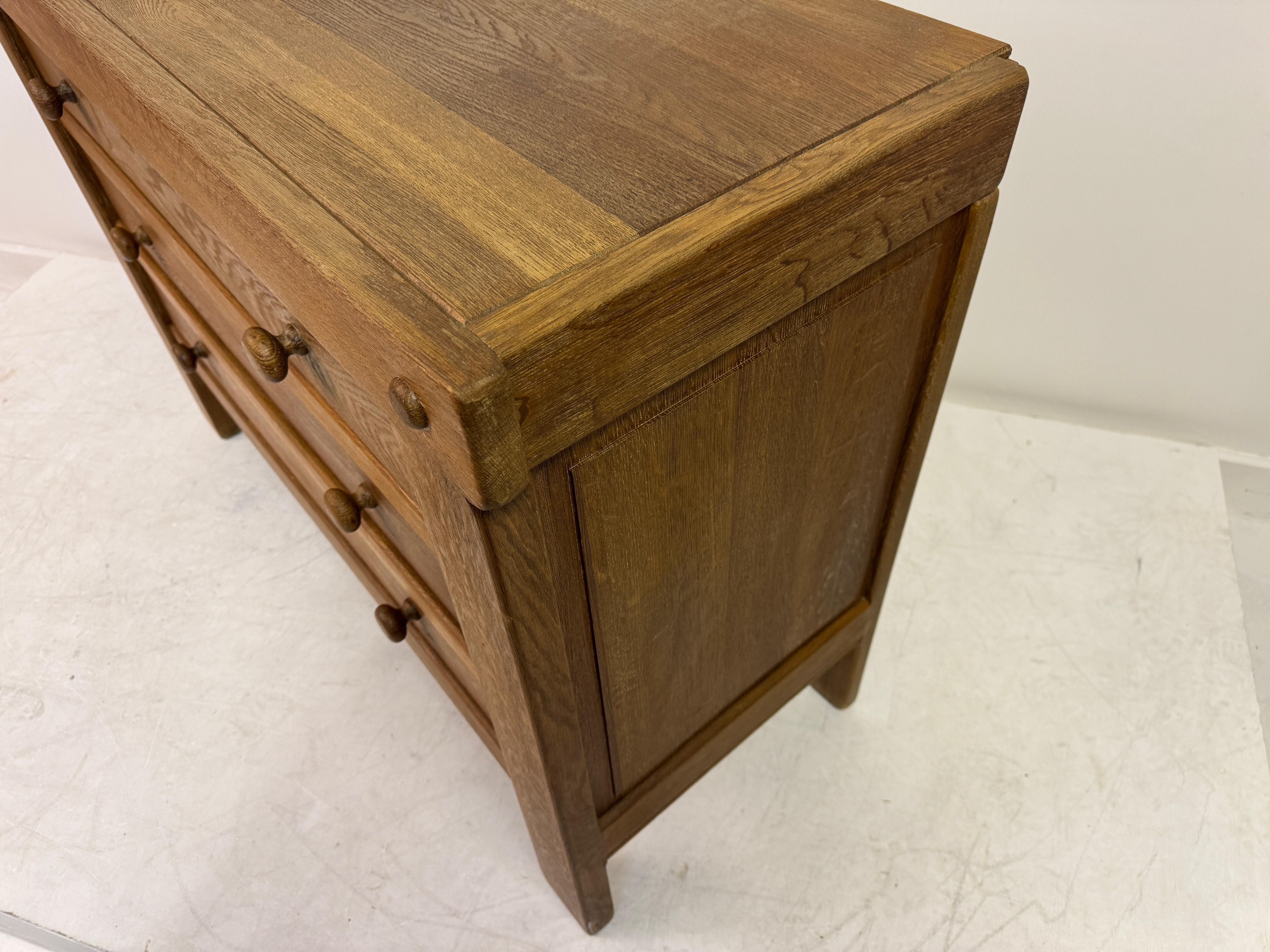 Brutalist Oak Chest of Drawers, 1970s in vendita 5
