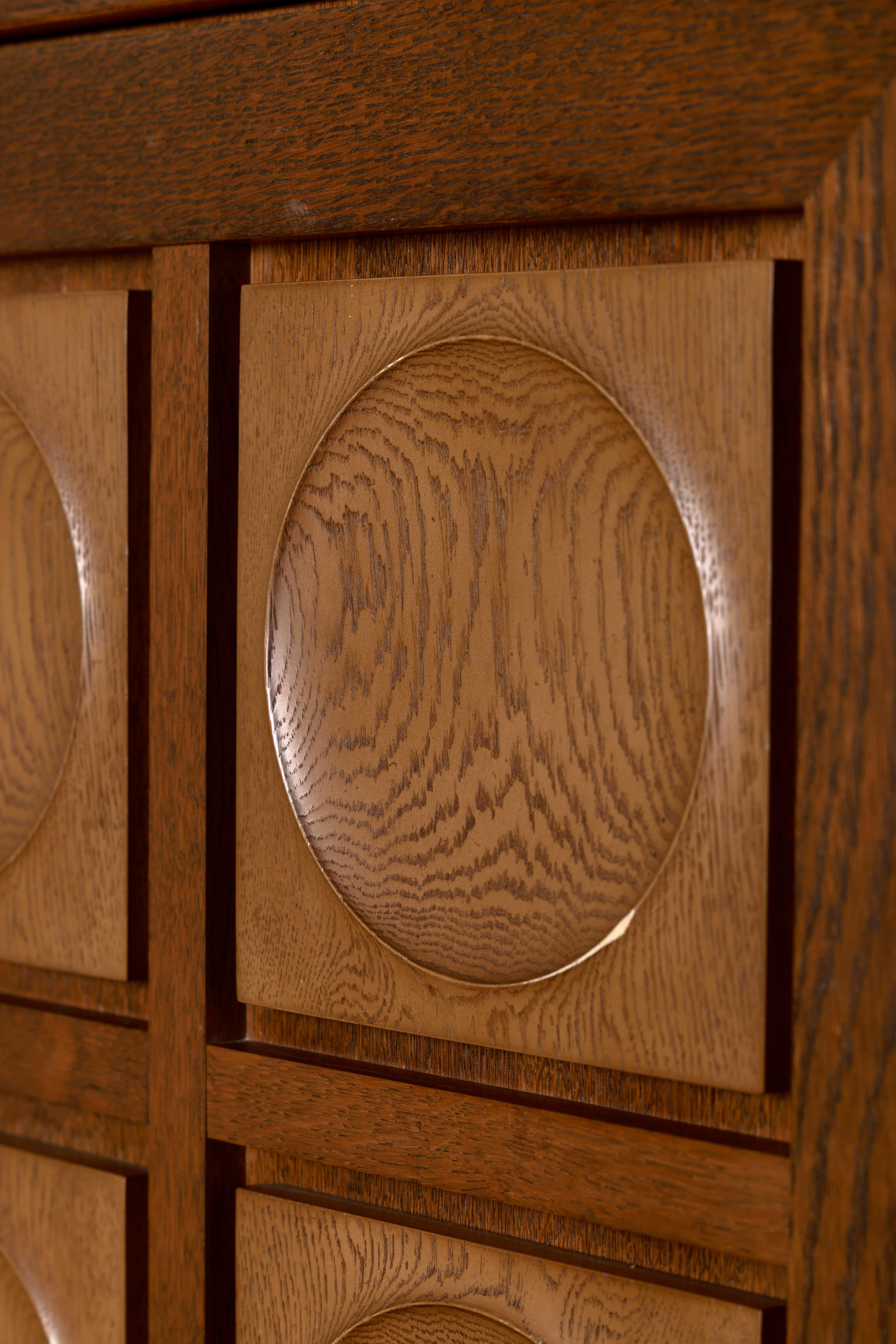 Brutalist oak chest of drawers by Gerhard Bartels 10
