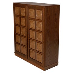 Brutalist oak chest of drawers by Gerhard Bartels