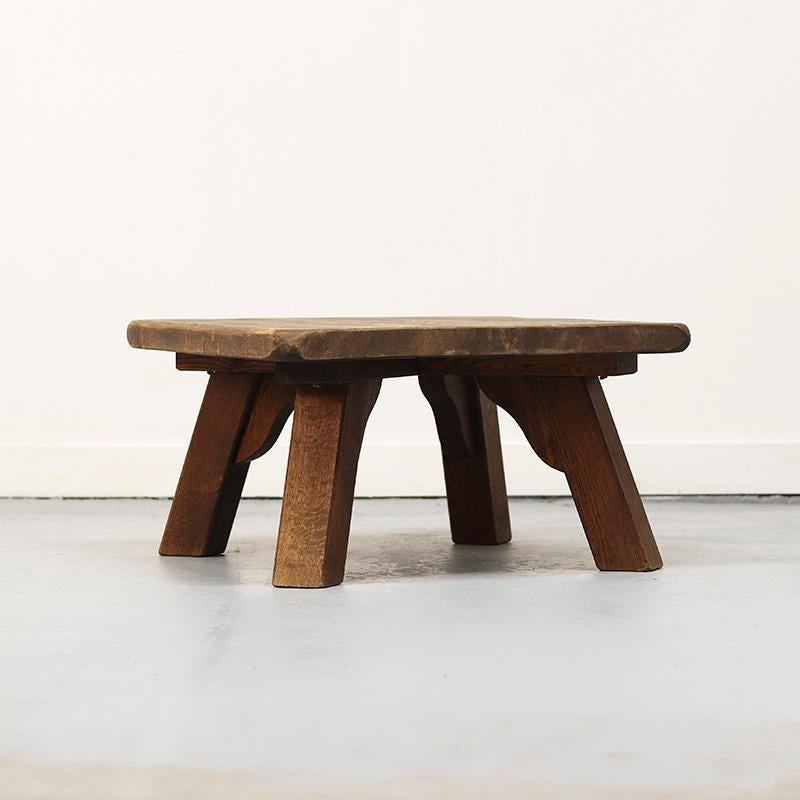 20ième siècle Brutalist Oak Coffee Table, 1960s en vente