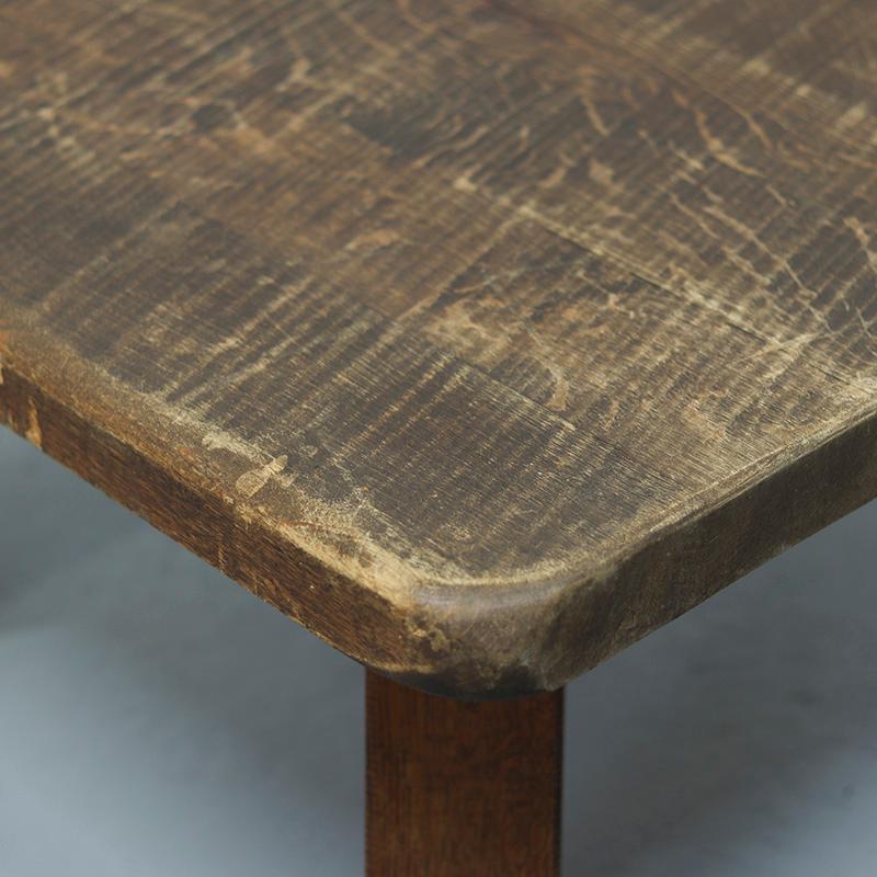 Chêne Brutalist Oak Coffee Table, 1960s en vente