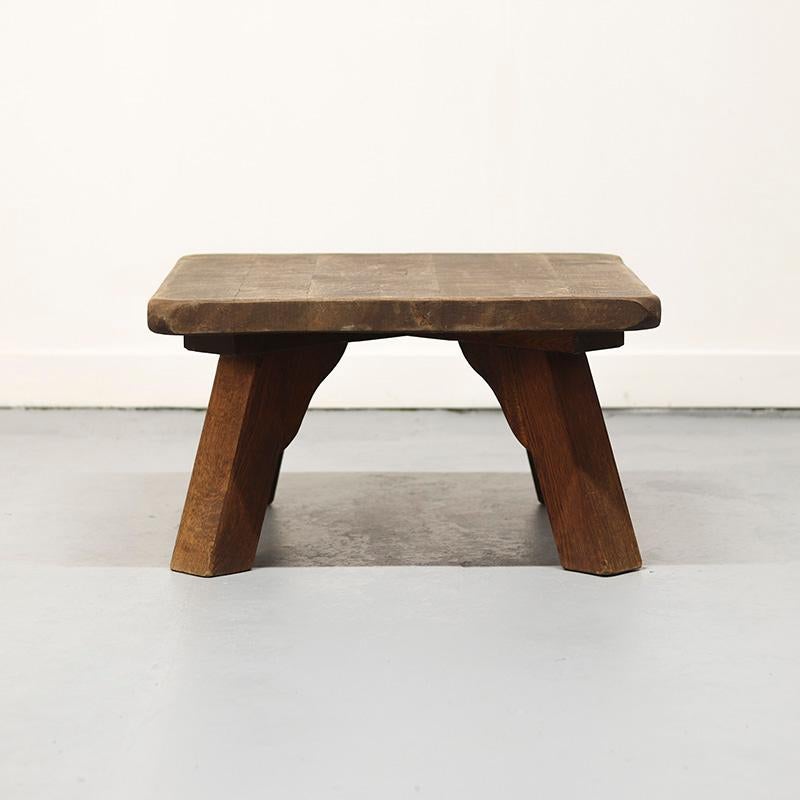 Brutalist Oak Coffee Table, 1960s en vente 1