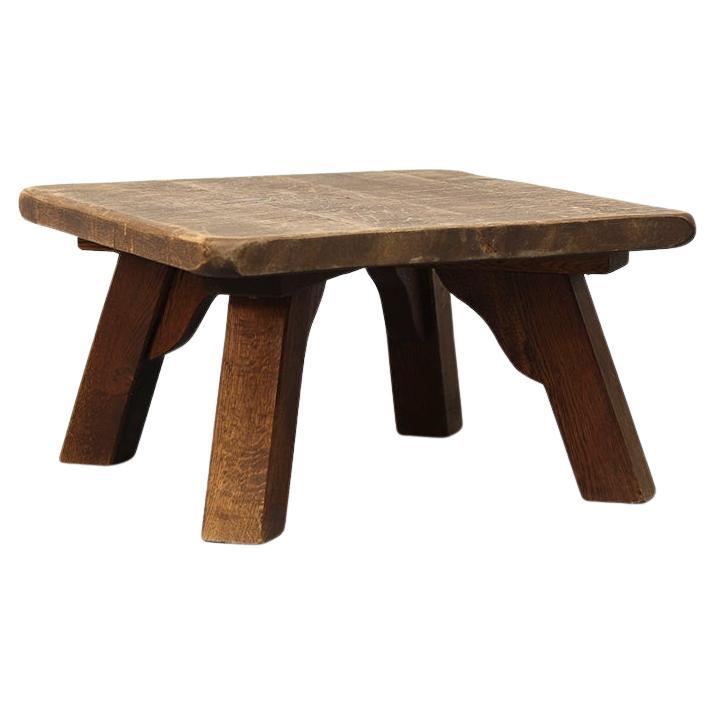 Brutalist Oak Coffee Table, 1960s