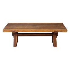Mesa de centro de roble de estilo brutalista de De Puydt