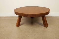 Brutalist Oak Coffee Table Danish - Mid Century