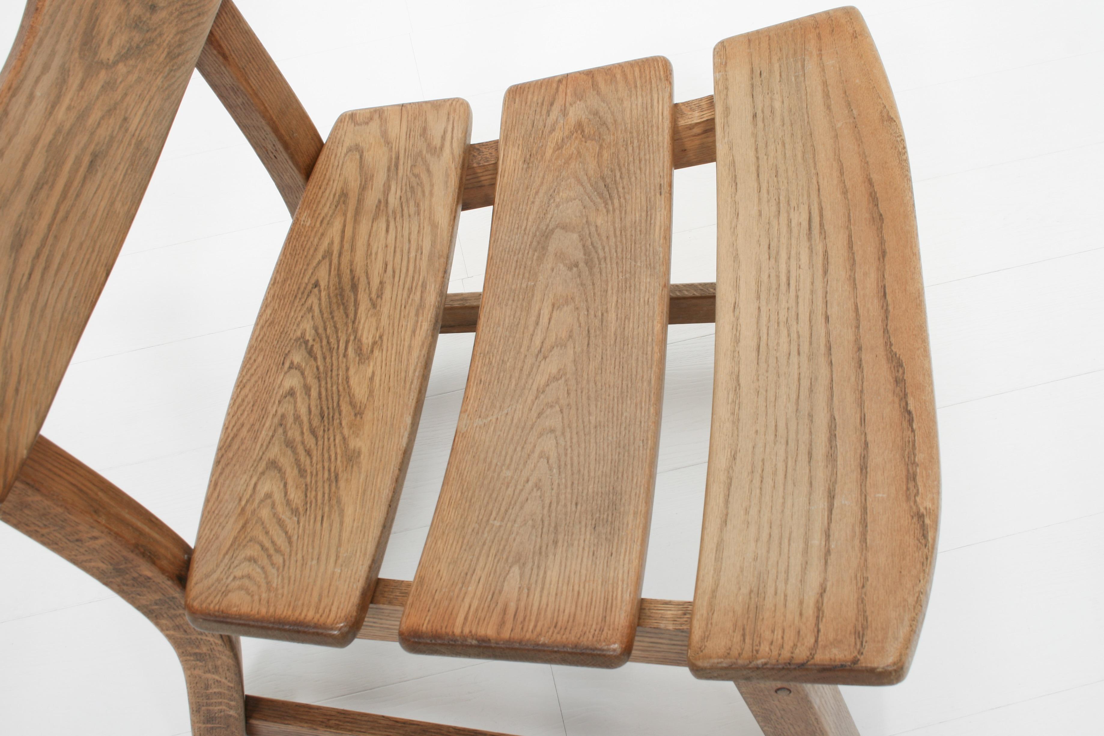 20th Century Brutalist Oak Fireside Chairs by Dittmann & Co for AWA, Set of 2 For Sale