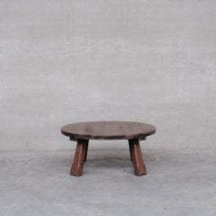 Brutalist Oak Mid-Century Dutch Coffee Table